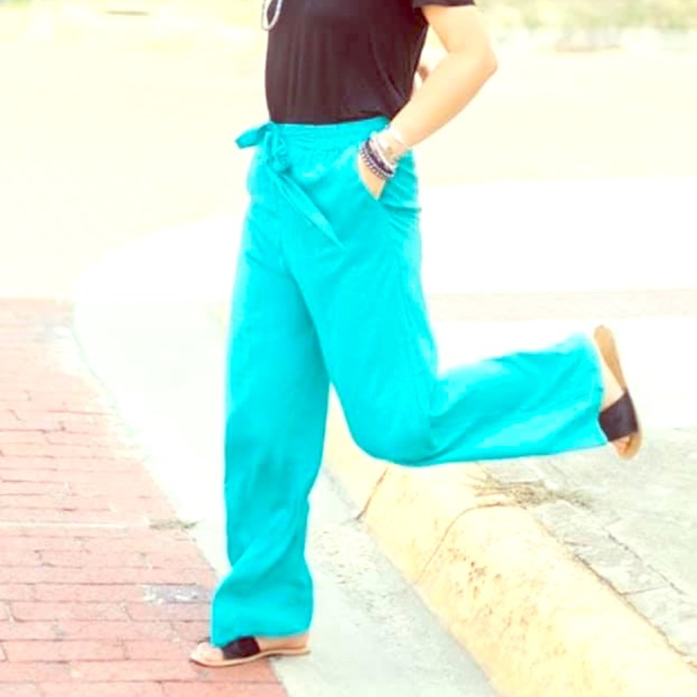 Crazy Train Palestine Pants (Teal)